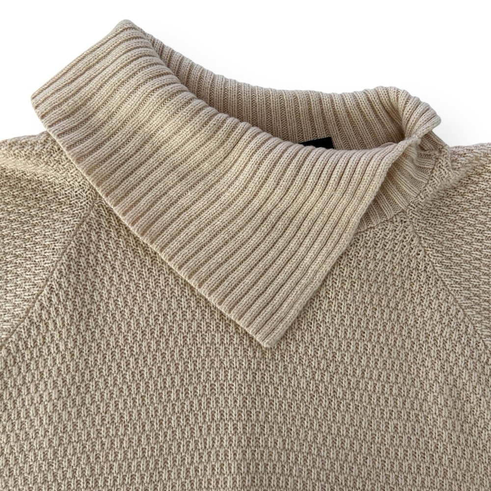 Lane Bryant Women's 14/20 Beige Wool Blend Split Neck Artsy Poncho Sweater NWT - Picture 6 of 16